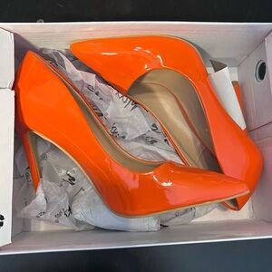 Fashion Nova Bright Orange Heels